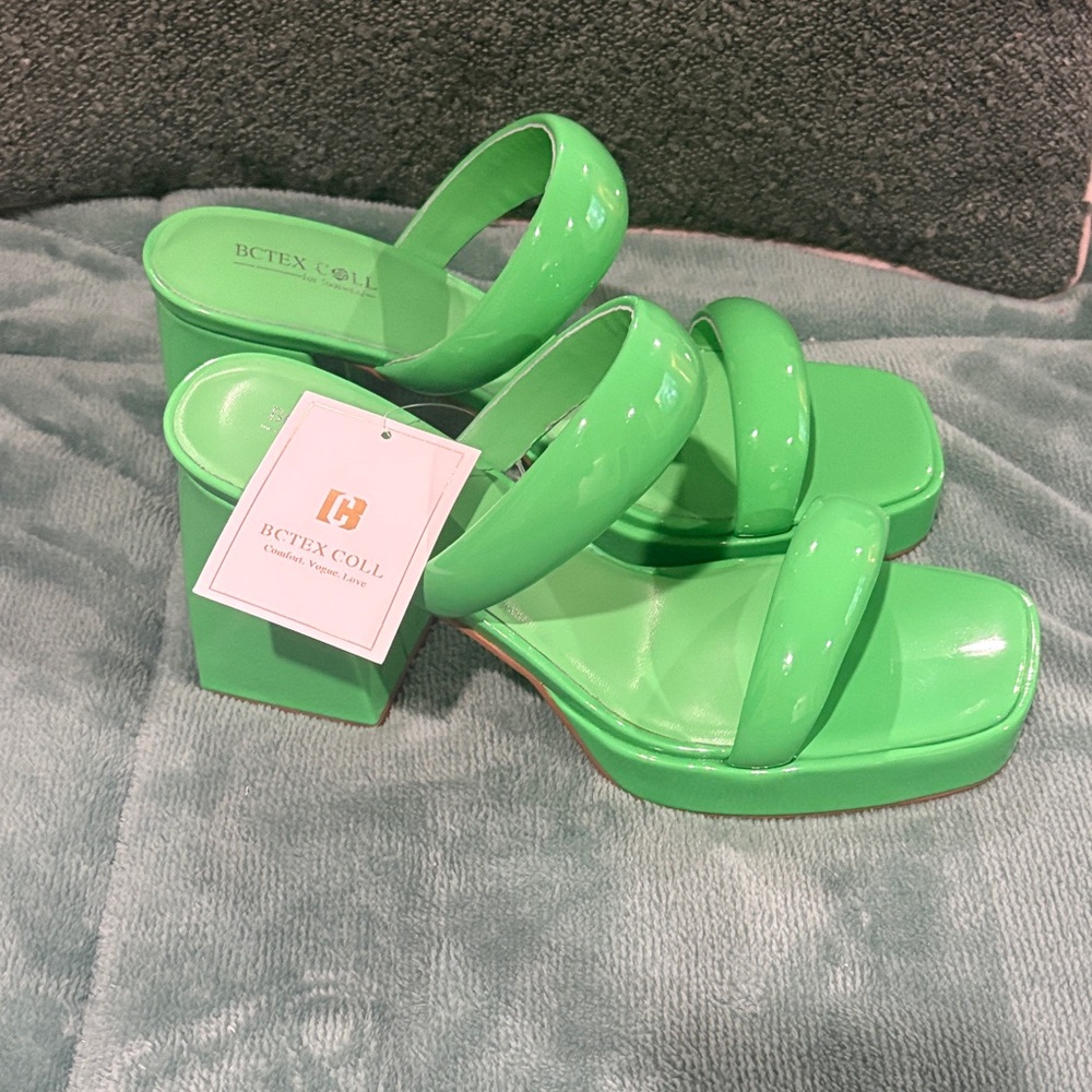 Green Women's Platform Sandals